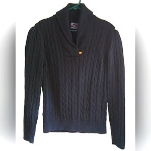 American Living Navy Blue Cable Knit Sweater Size XL